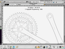 Bicycle Chainset in ProCAD+